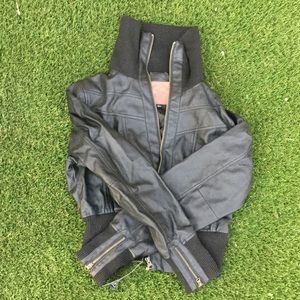 Black Polo Club faux leather jacket